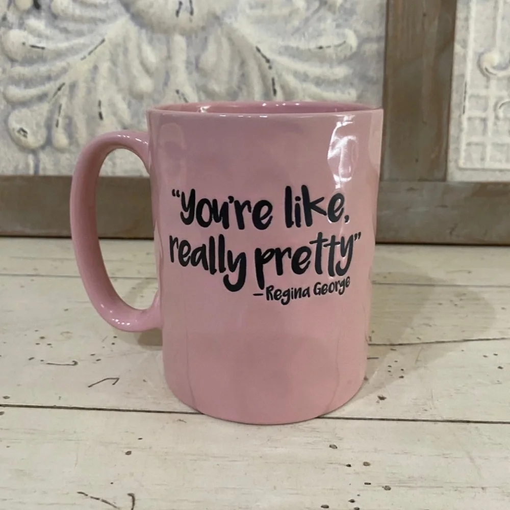 MEAN GIRLS “You’re like really pretty” Regina George dimpled mug Brand new! - Picture 4 of 5